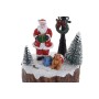 Figurine Décorative DKD Home Decor Lumière LED Résine Bonhomme de Neige (9 x 9 x 13 cm) (2 Unités)
