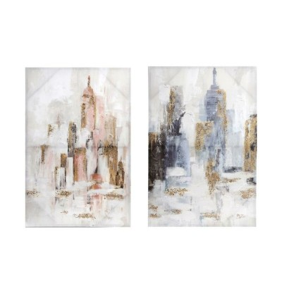 Cadre DKD Home Decor New York (2 Unités) (90 x 3 x 60 cm)