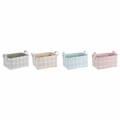 Decorative box DKD Home Decor Polyester EVA (35 x 25 x 18 cm) (4 Units)