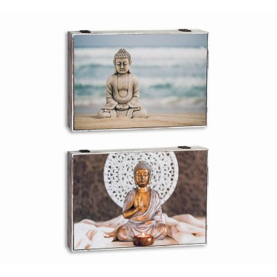 Couvercle DKD Home Decor Buda Compteur 46,5 x 6 x 31,5 cm 2 Unités Bois MDF