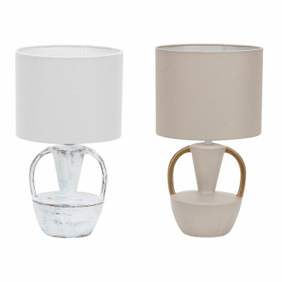 Desk lamp DKD Home Decor Ceramic Polyester 50 W (20 x 20 x 35 cm) (2 Units)