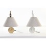 Wall Lamp DKD Home Decor Golden Metal Linen White 50 W Modern (22 x 32 x 37 cm) (2 Units)
