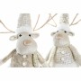 Décorations de Noël DKD Home Decor Polyester Renne (19 x 18 x 38 cm) (2 Unités)
