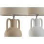 Desk lamp Home ESPRIT White Beige Ceramic 50 W 220 V (2 Units)
