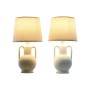 Desk lamp Home ESPRIT White Beige Ceramic 50 W 220 V (2 Units)