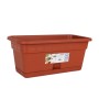 Jardinière avec support Dem Squares Rectangulaire Marron 40 x 20 cm (12 Unités)
