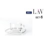 Jeu de 6 tasses avec plat LAV Cozy (6 Unités)