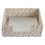 Napkin holder Home ESPRIT White Natural Bamboo Rattan 18 x 18 x 6 cm