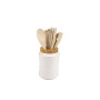 Pot for Kitchen Utensils Home ESPRIT Bamboo Porcelain 6 Pieces