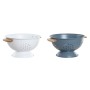 Drainer DKD Home Decor Blue White Bamboo Stainless steel 30 x 24,5 x 14 cm (2 Units)