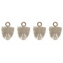 Napkin ring Home ESPRIT Natural Acacia Macrame 13 x 1 x 18 cm 4 Pieces