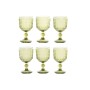 Set of cups Home ESPRIT Green Crystal 260 ml (6 Units)