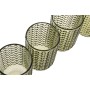 Set of glasses Home ESPRIT Green Crystal With relief 420 ml (6 Units)
