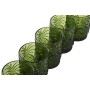 Set of glasses Home ESPRIT Green Crystal With relief 300 ml (6 Units)