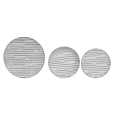 Assiettes Home ESPRIT Bleu Porcelaine Rayures méditerranéen 18 Pièces