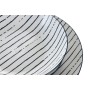 Tableware Home ESPRIT Blue Porcelain Stripes Mediterranean 18 Pieces