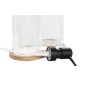 Bath Set Home ESPRIT Transparent Natural Bamboo Crystal Modern 3 Pieces