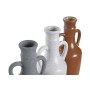 Vase DKD Home Decor White Grey Terracotta Porcelain 9,6 x 9 x 28,6 cm 9,6 x 9 x 29 cm (3 Units)