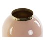 Vase DKD Home Decor Green Golden Coral Iron Lacquered 13 x 13 x 25 cm (2 Units)