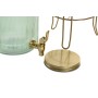 Water Dispenser Home ESPRIT Green Golden Metal Crystal 4 L 16 x 16 x 24,6 cm