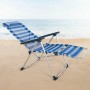 Reclining lounder Aktive Blue White 149 x 49 x 78 cm textilene Aluminium