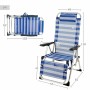 Reclining lounder Aktive Blue White 149 x 49 x 78 cm textilene Aluminium