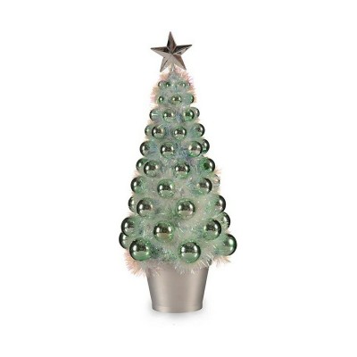 Sapin de Noël Krist+ 18CH307/IRIDESCENT Vert polypropylène Plastique Iridescent 16 x 37,5 x 16 cm