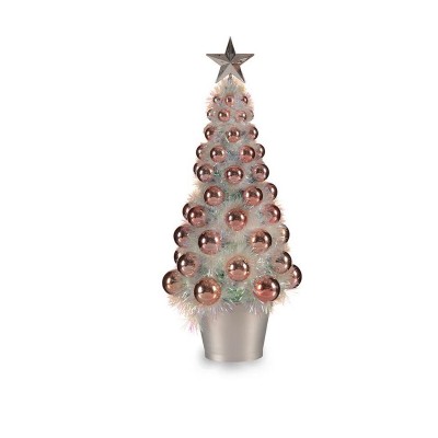 Sapin de Noël Krist+ 18CH307/IRIDESCENT Rose polypropylène Plastique Iridescent 16 x 37,5 x 16 cm