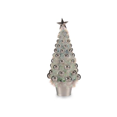 Sapin de Noël Krist+ 18CH307/IRIDESCENT Argenté polypropylène Plastique Iridescent 16 x 37,5 x 16 cm
