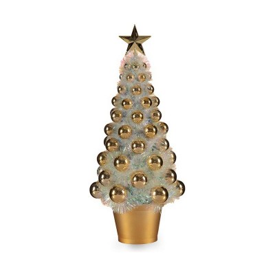 Sapin de Noël Krist+ 18CH307/IRIDESCENT Doré polypropylène Plastique Iridescent 16 x 37,5 x 16 cm