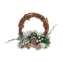 Couronne de Noël Krist+ FG35LC28219411 Vert Argenté Bois Plastique 20,32 cm 22 x 8 x 22 cm