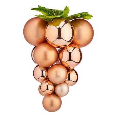 Boule de Noël Krist+ 01849 Cuivre Plastique Raisins