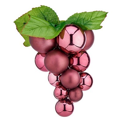 Boule de Noël Krist+ 01847 Rose Plastique Raisins