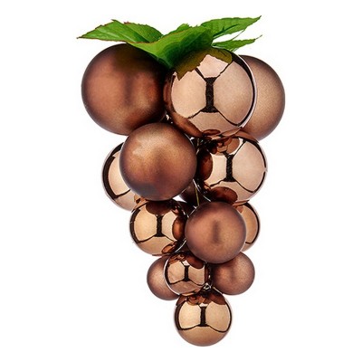 Boule de Noël Krist+ 01834 Marron Plastique Raisins Petit