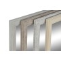 Wall mirror DKD Home Decor White Beige Dark grey 36 x 2 x 66 cm (4 Units)