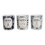 Candle DKD Home Decor Blue Wax Crystal 17 x 5 x 6 cm (3 Units)
