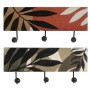 Wall mounted coat hanger DKD Home Decor Multicolour Iron Mango wood Tropical Leaf of a plant Lacquered 38 x 5 x 18 cm (2 Units)
