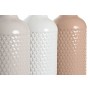 Vase DKD Home Decor Terracotta Light mauve Light Pink Dolomite 13 x 13 x 41 cm (3 Units)