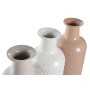Vase DKD Home Decor Terracotta Light mauve Light Pink Dolomite 13 x 13 x 41 cm (3 Units)