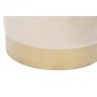 Footrest DKD Home Decor Beige Burgundy Velvet 40 x 40 x 42 cm (2 Units)