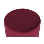 Footrest DKD Home Decor Beige Burgundy Velvet 40 x 40 x 42 cm (2 Units)