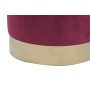 Footrest DKD Home Decor Beige Burgundy Velvet 40 x 40 x 42 cm (2 Units)