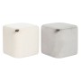 Footrest DKD Home Decor Yellow Blue Beige Grey Scandi 35 x 35 x 35 cm (2 Units)