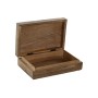 Jewelry box Home ESPRIT Blue White Natural Mango wood 25 x 17,5 x 8 cm (2 Units)
