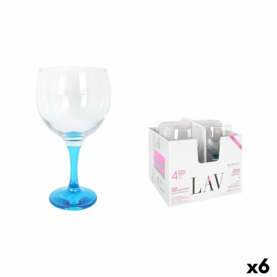 Cocktail glass LAV Blue 4 Pieces (6 Units)