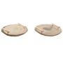 Centerpiece Home ESPRIT Brown Golden 30 x 30 x 4 cm (2 Units)