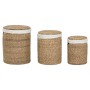 Set de basket Home ESPRIT Blanc Naturel Herbier marin Tropical (3 Pièces)