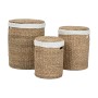 Set de basket Home ESPRIT Blanc Naturel Herbier marin Tropical (3 Pièces)