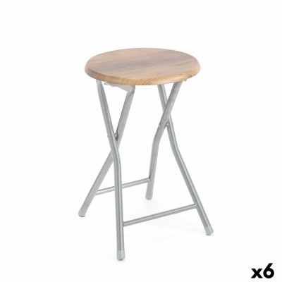Tabouret Confortime Bois Métal 30 x 30 x 46 cm (6 Unités)