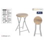 Stool Confortime Wood Metal 30 x 30 x 46 cm (6 Units)